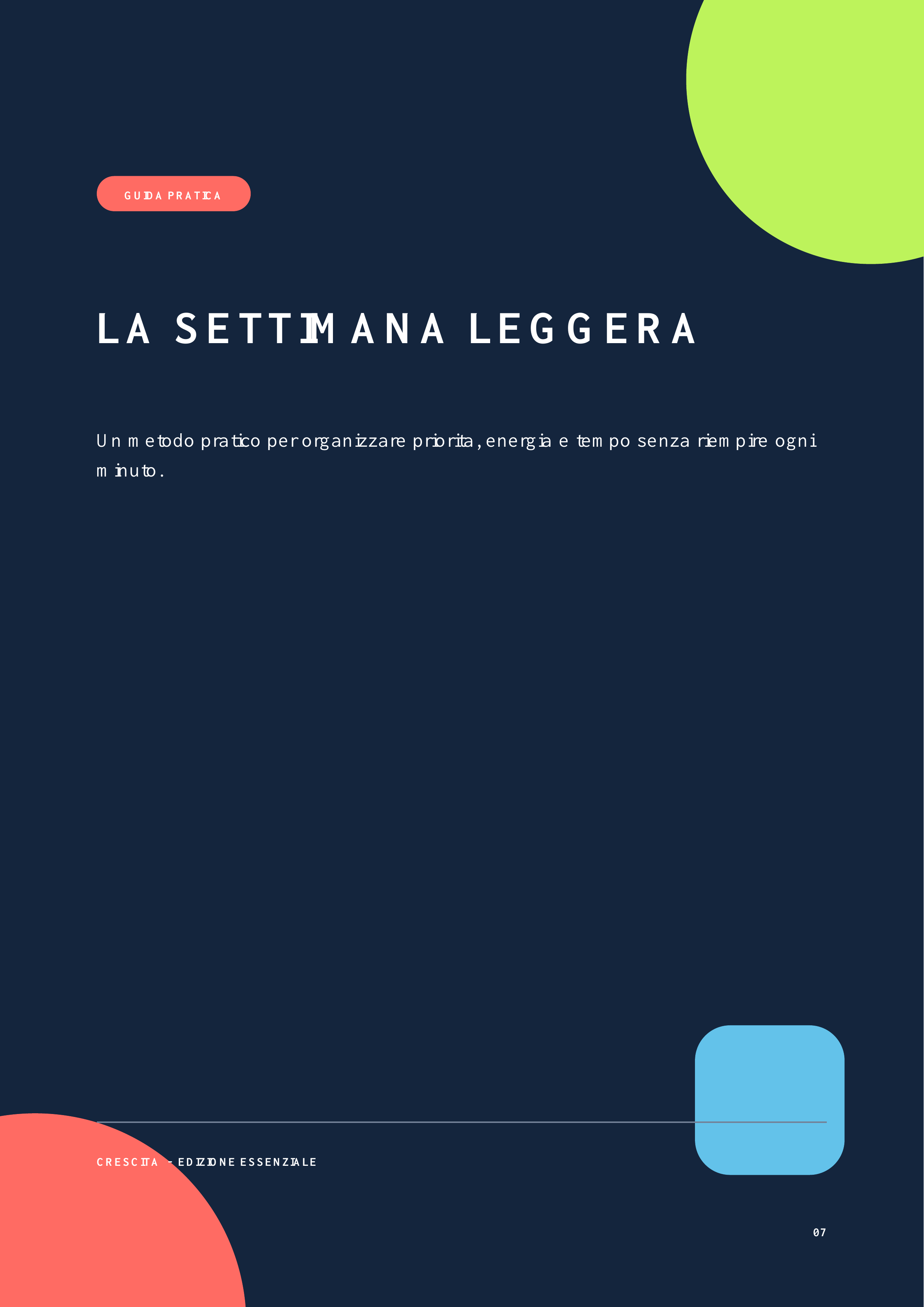 La settimana leggera