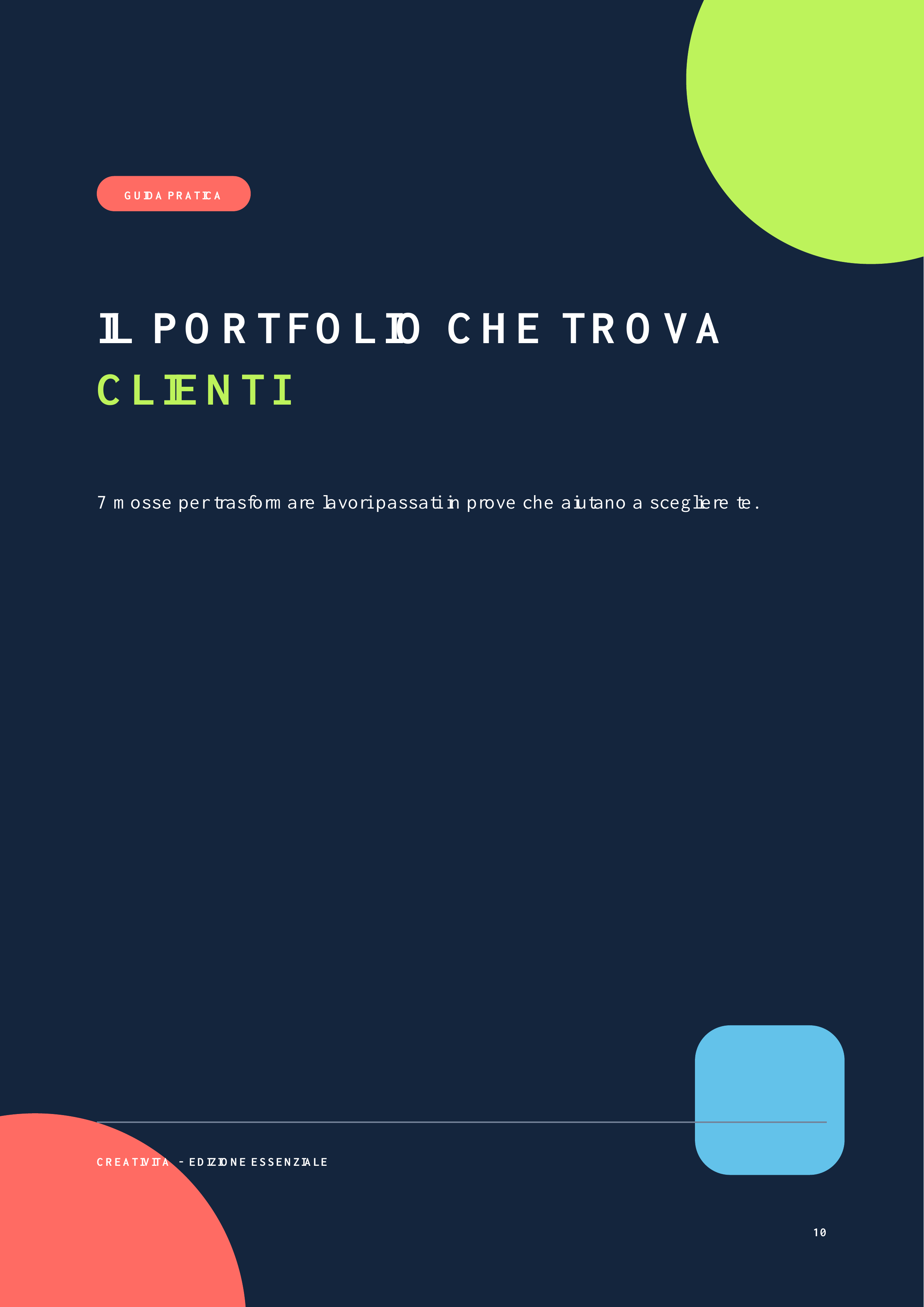 Il portfolio che trova clienti